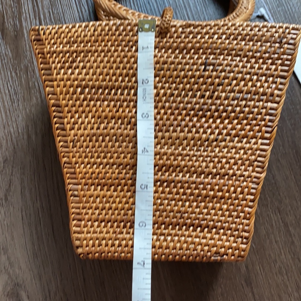 Basket bag summer vacation beach Rattan Bamboo Wicker - Picture 5 of 6